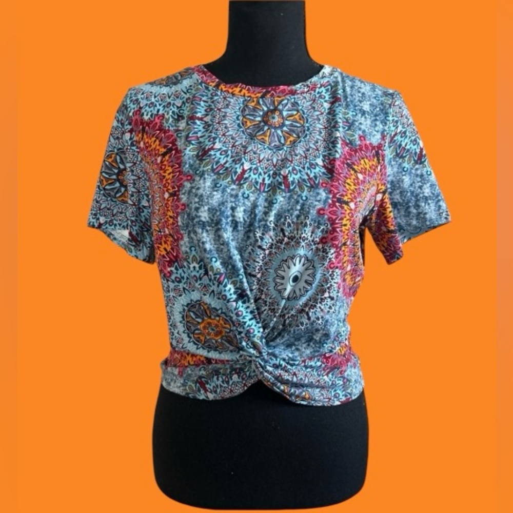 🔥JINKESI ULTRA CUTE STRETCHY CROP TOP!! BEAUTIFUL PRINT! BOHO!